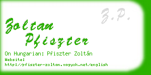 zoltan pfiszter business card